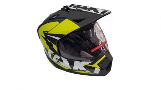 Шлем кроссовый Ataki 2021 салатовый с визором