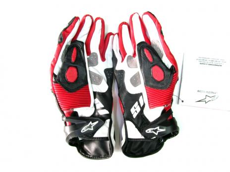 Перчатки Alpinestars S1 красные кож.